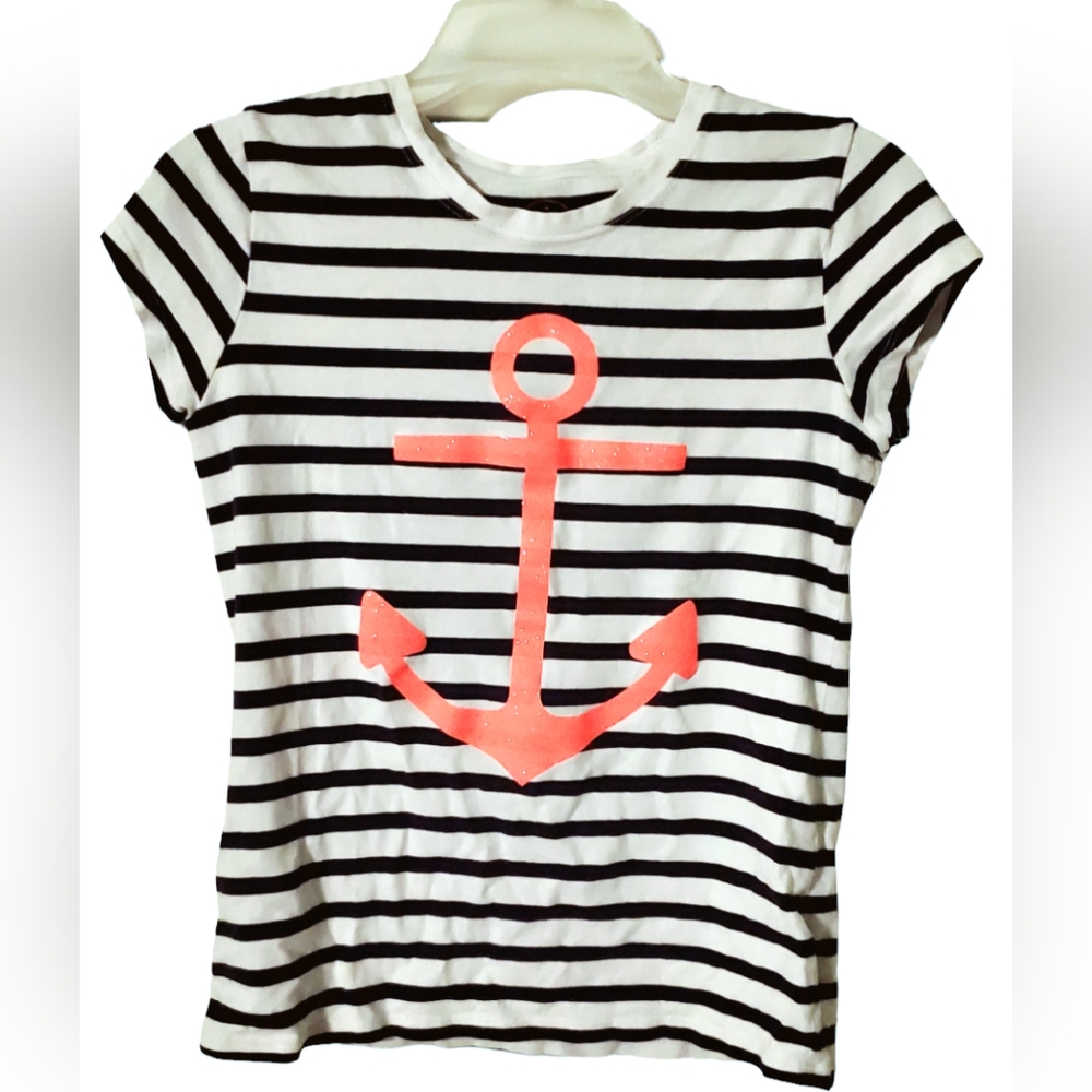 Wonder Nation, Navy Blue, Anchor Girls T-Shirt, 10/12‎